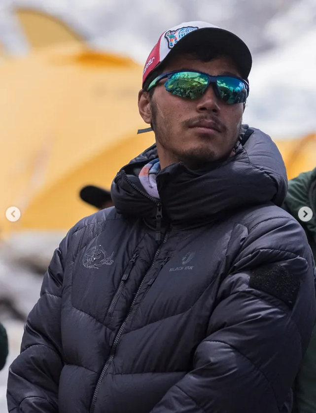 Sujan Suwal, high-altitude guide, at an expedition base camp in the Everest region