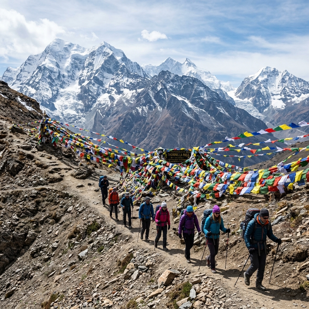 Thorong La Pass and Tilicho Lake trail